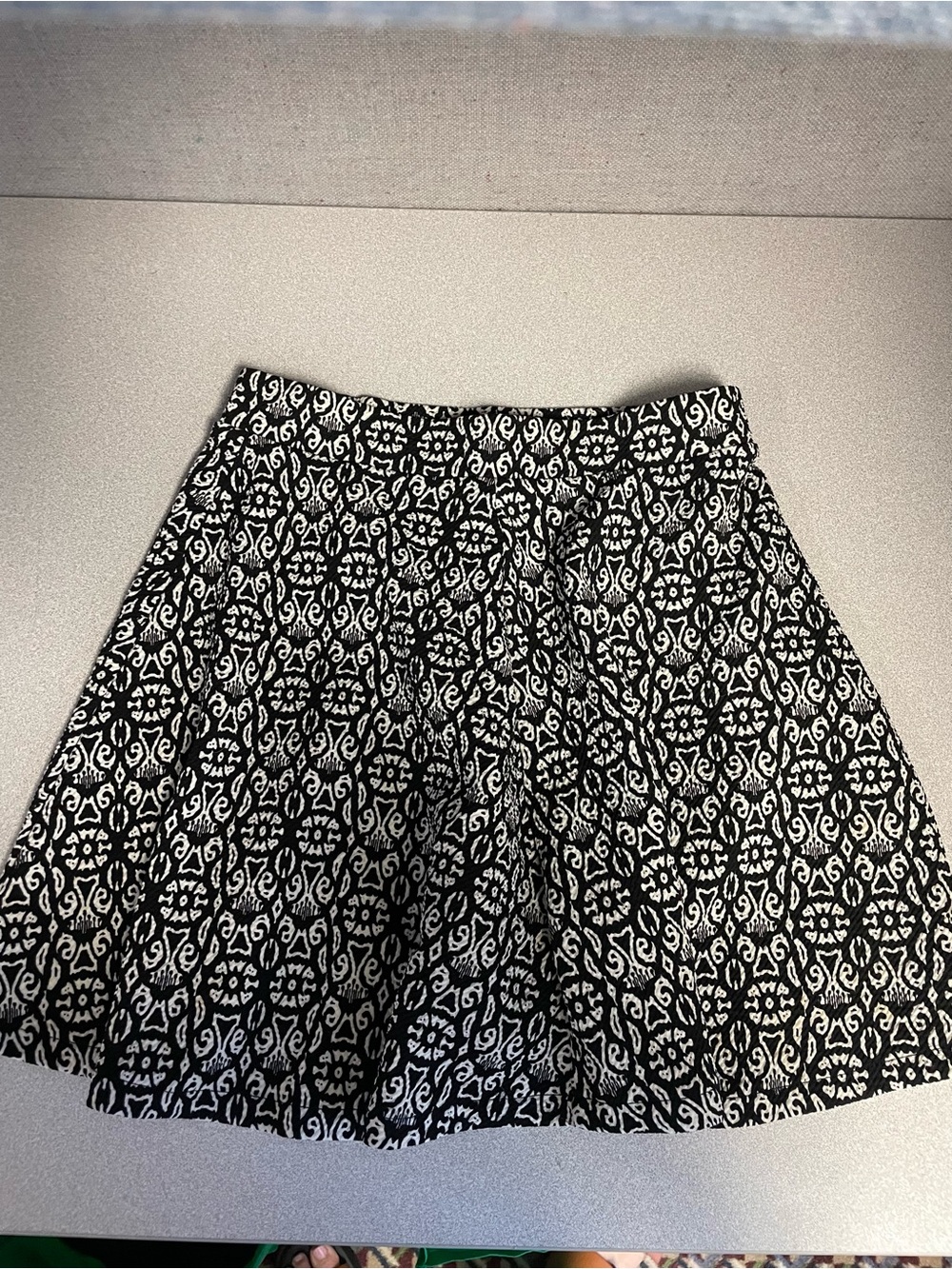 Aeropostale Black and White Printed skater Skirt